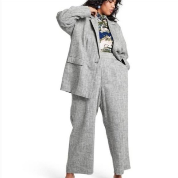 Rachel Comey Versatile Lined Chevron Oversized Tweed Blazer - Picture 3 of 11